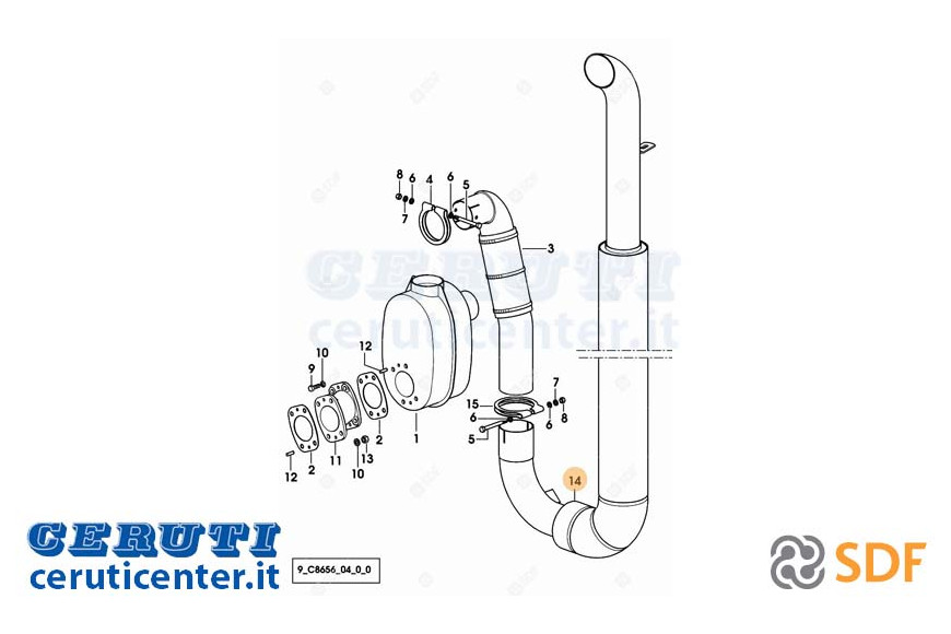 Auspuffrohr - Original SDF - 0.012.3225.2/10