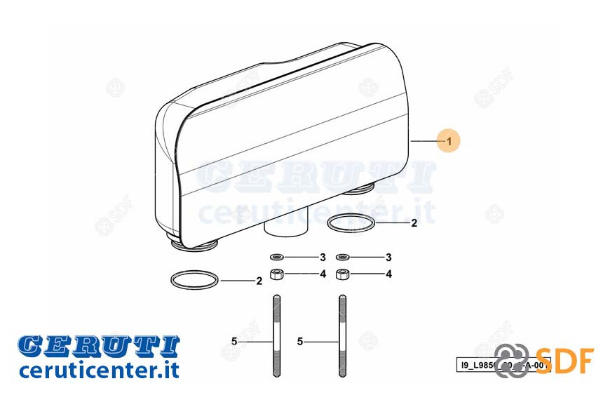 Exhaust silencer - Original SDF - 0.012.0919.0/10