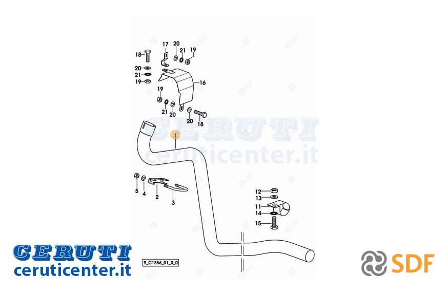 Tubo Di Scarico - Originale SDF - 0.011.7469.2