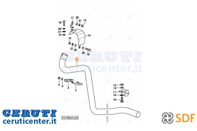 Exhaust pipe - Original SDF - 0.011.7469.2