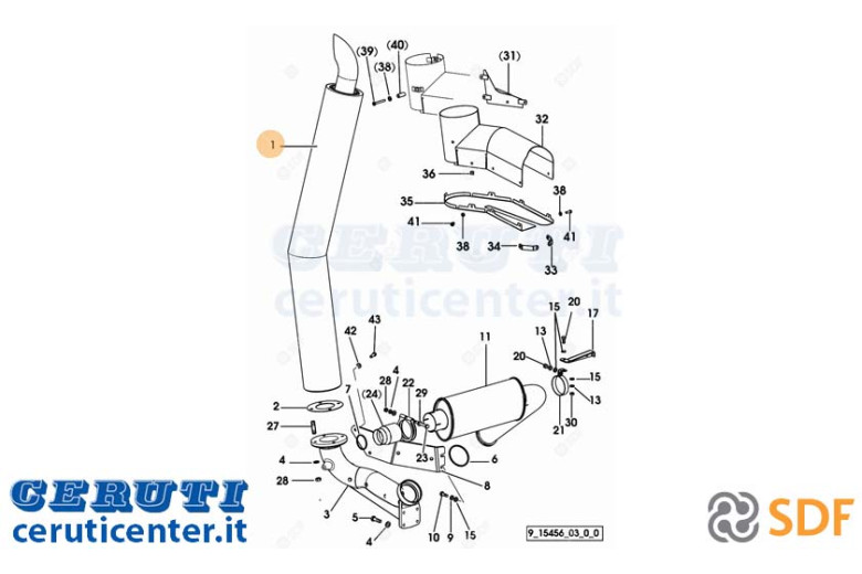 Tuyau d'échappement - SDF Original - 0.011.8376.4/20