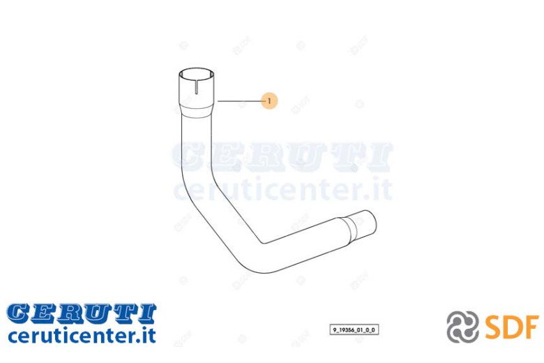 Exhaust pipe - Original SDF - 0.011.8464.0