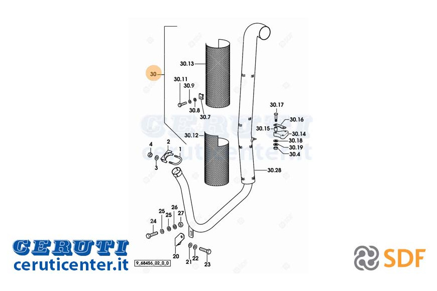 Tuyau d'échappement - SDF Original - 0.011.9143.4