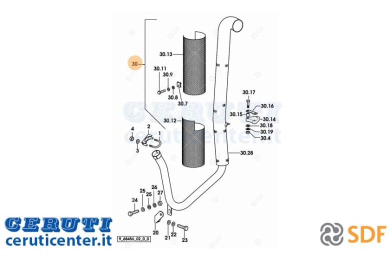 Exhaust pipe - Original SDF - 0.011.9143.4