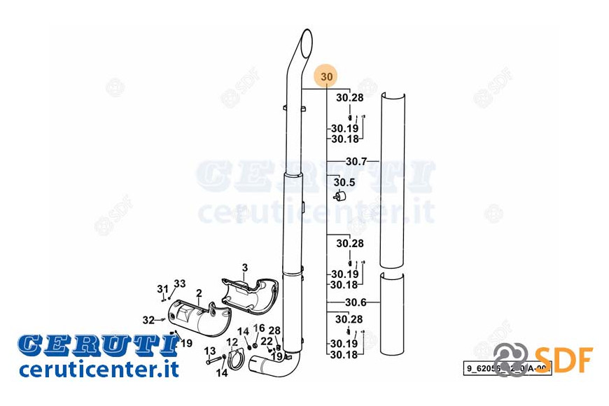 Tuyau d'échappement - SDF Original - 0.011.9144.4/20