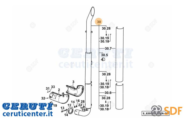 Auspuffrohr - Original SDF - 0.011.9144.4/20