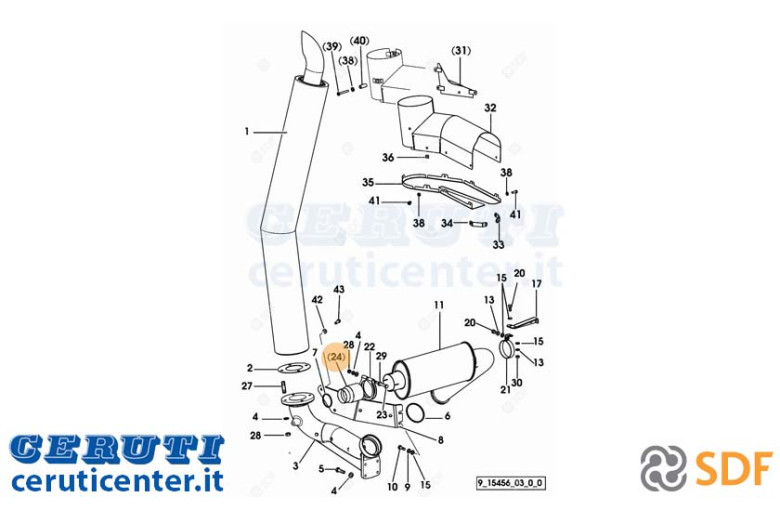 Exhaust pipe - Original SDF - 0.011.9225.0/10