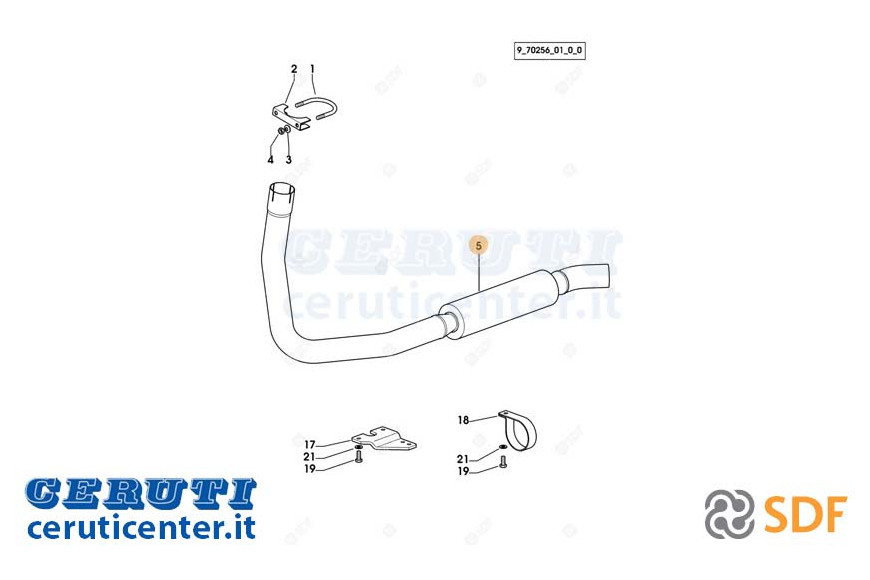 Auspuffrohr - Original SDF - 0.010.9578.2/10