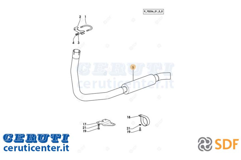 Auspuffrohr - Original SDF - 0.010.9578.2/10