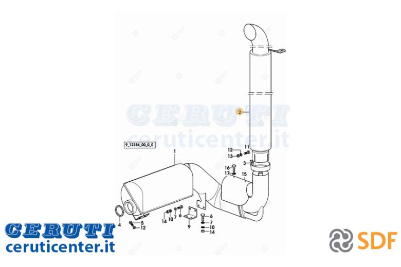 Exhaust pipe - Original SDF - 0.011.0066.2/20