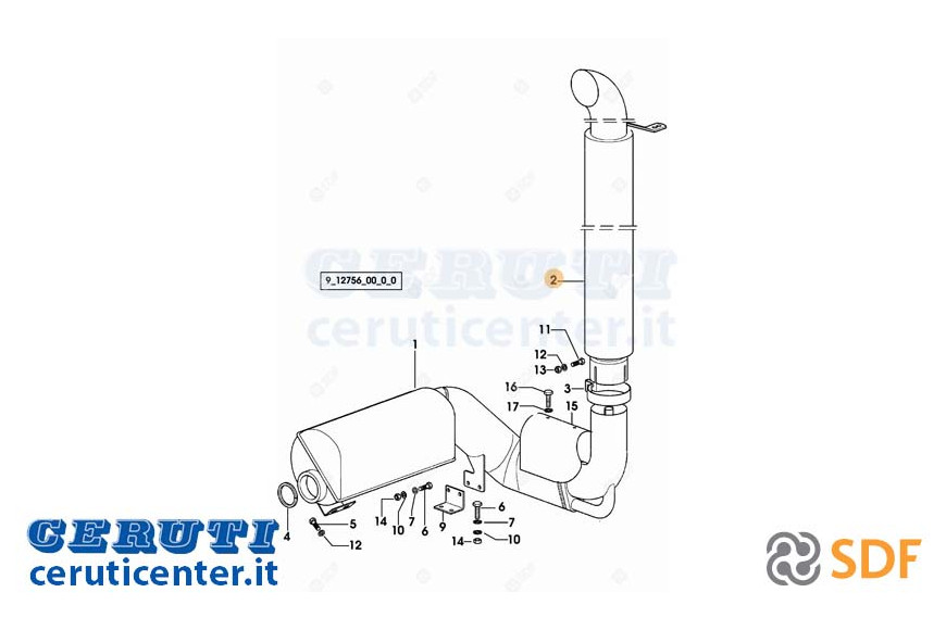 Exhaust pipe - Original SDF - 0.011.0078.2/20