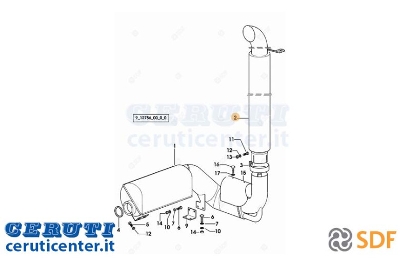 Exhaust pipe - Original SDF - 0.011.0078.2/20