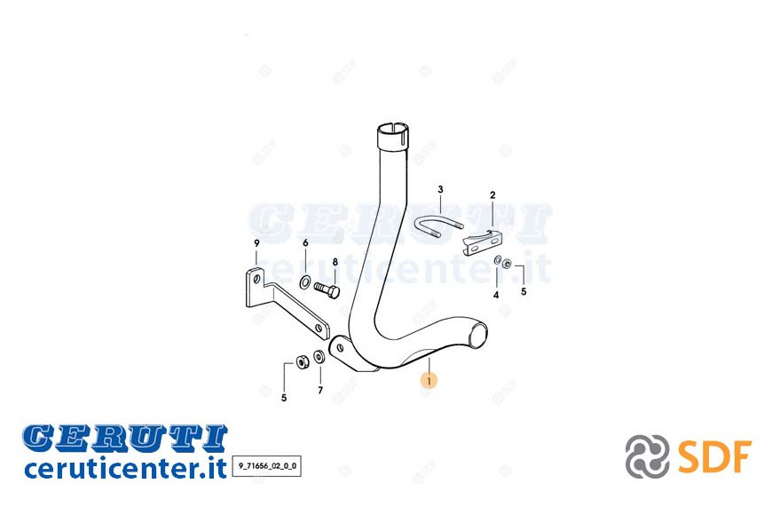 Exhaust pipe - Original SDF - 0.010.8079.3