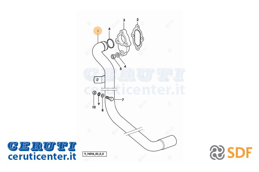 Auspuffrohr - Original SDF - 0.011.3389.2/30