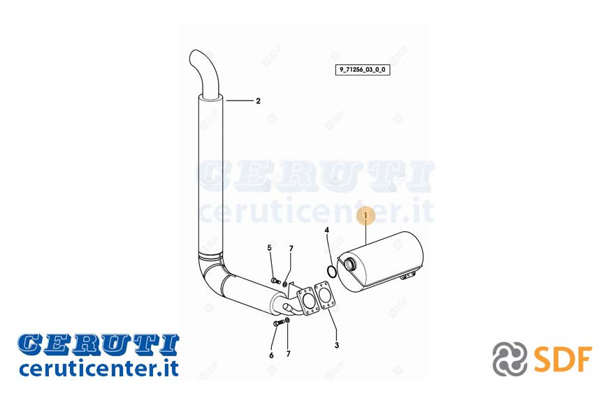 Exhaust silencer - Original SDF - 0.011.0556.3/10