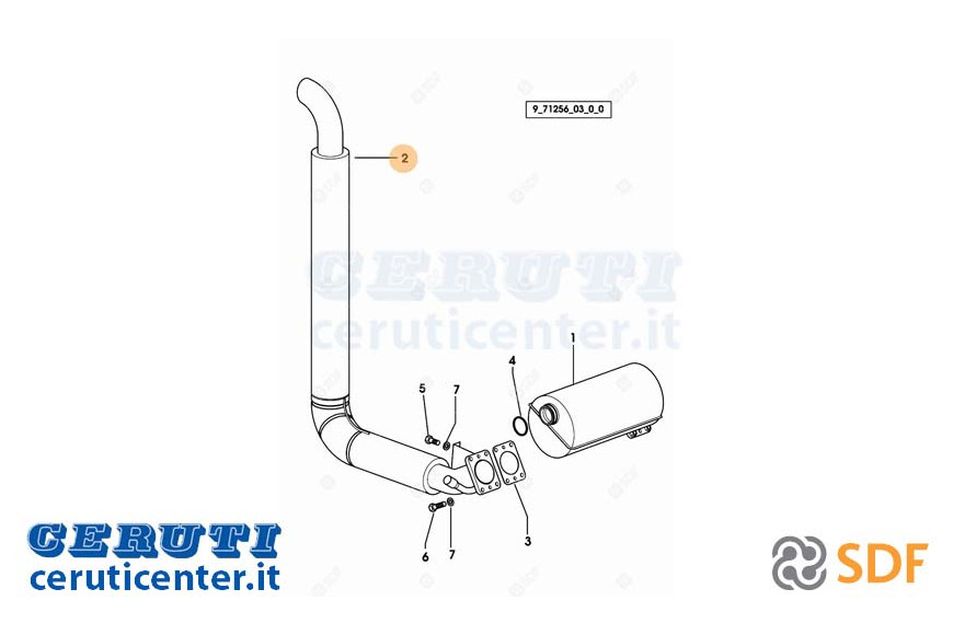 Auspuffrohr - Original SDF - 0.011.0673.4/60