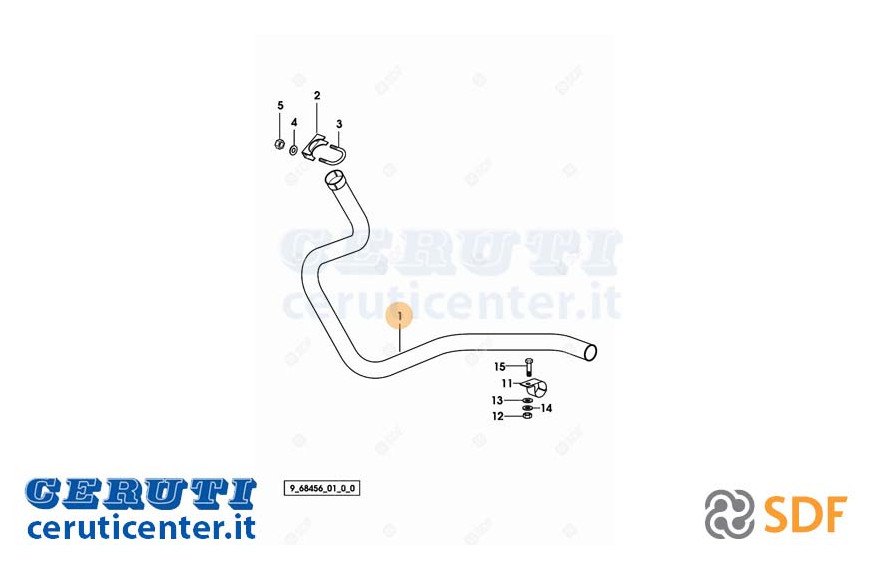 Exhaust pipe - Original SDF - 0.010.6076.3