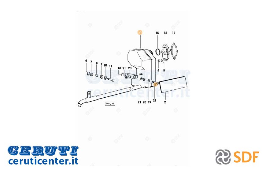 Silencieux d'échappement - SDF Original - 0.010.6901.3/10