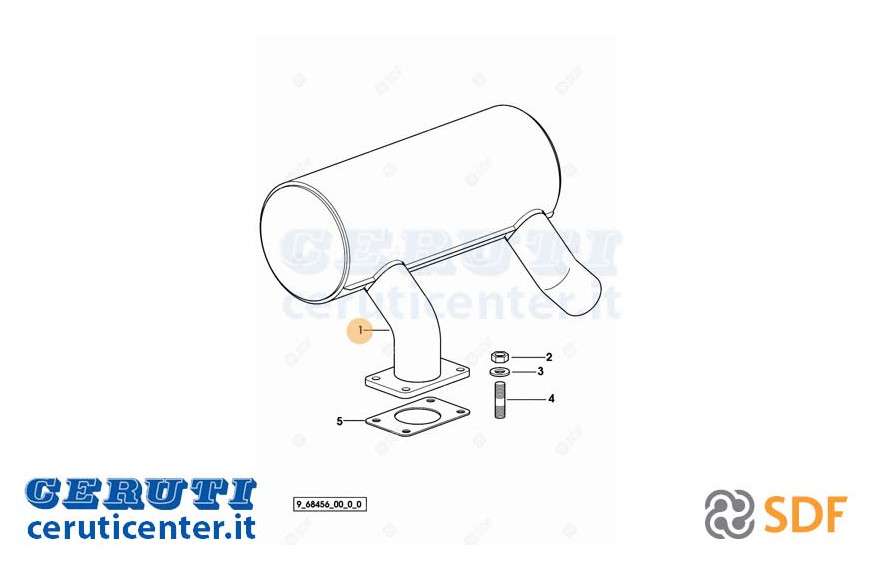 Exhaust silencer - Original SDF - 0.010.5633.4/20