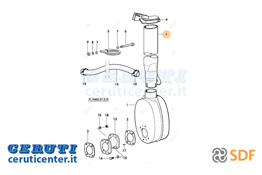 Exhaust pipe - Original SDF - 0.010.1617.2/10