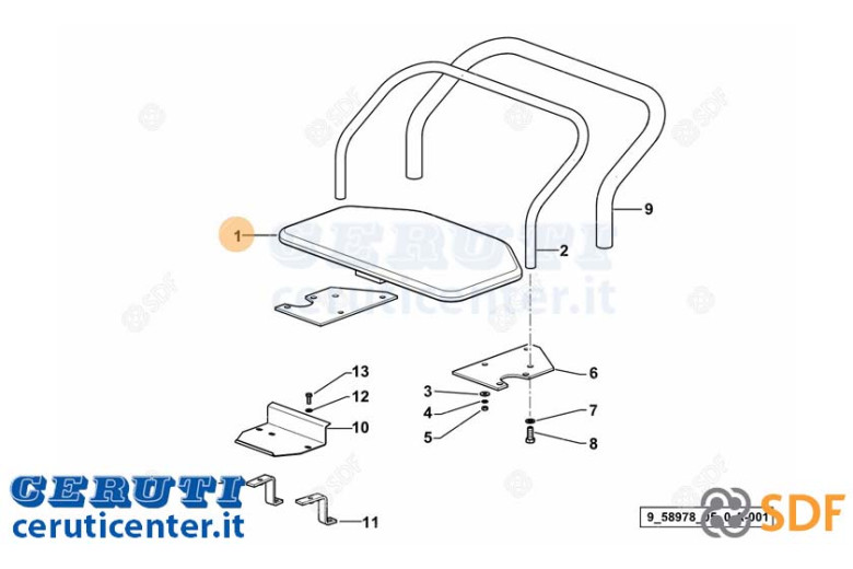 Asiento de pasajero SDF - Original - 0.009.9189.3