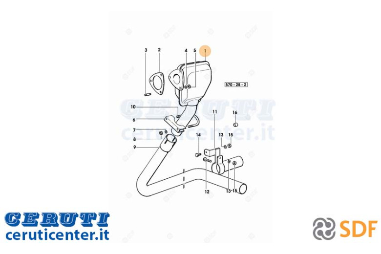 Exhaust silencer - Original SDF - 0.009.9396.2/10