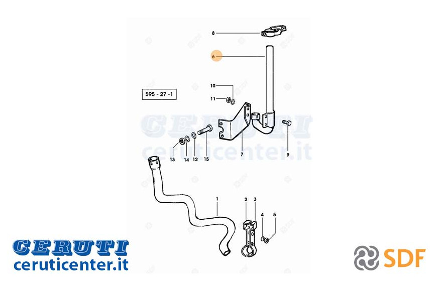Exhaust pipe - Original SDF - 0.009.9398.2