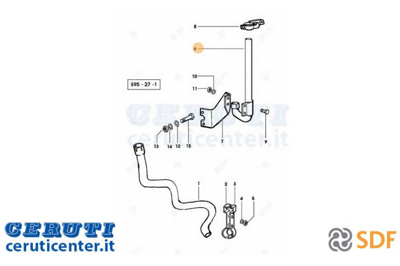 Exhaust pipe - Original SDF - 0.009.9398.2