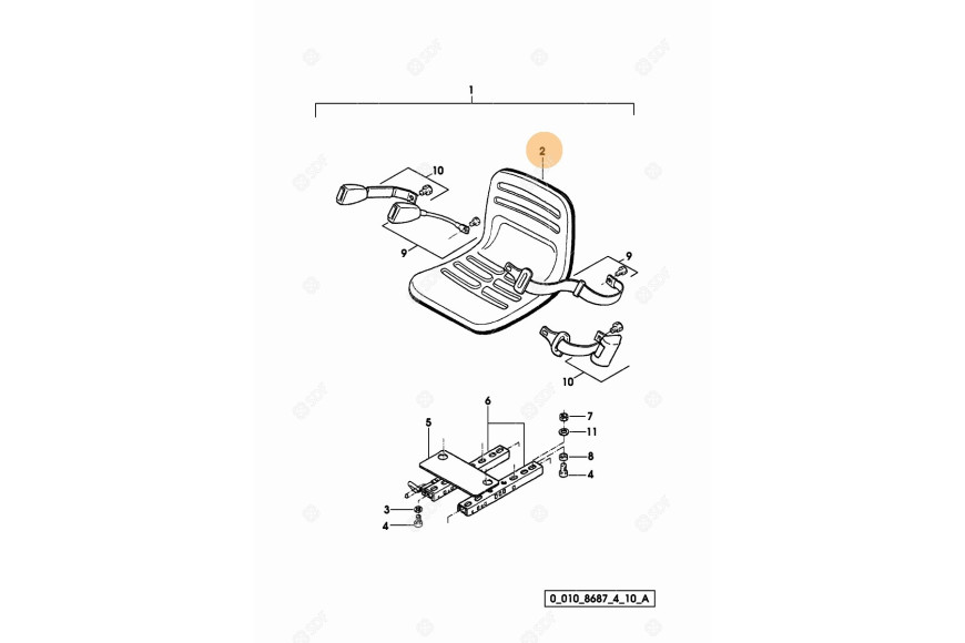 Asiento del conductor, SDF - Original - 0.010.2961.1