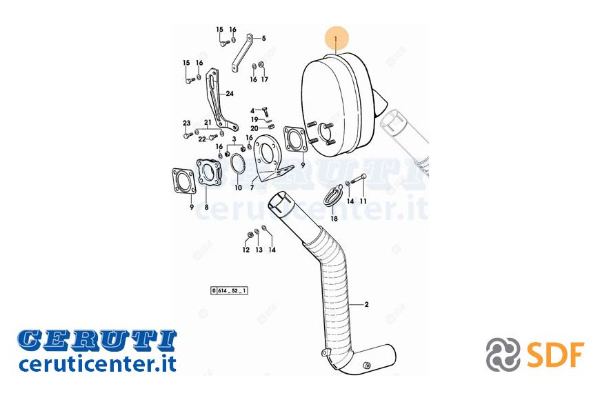 Exhaust silencer - Original SDF - 0.010.1067.3/10