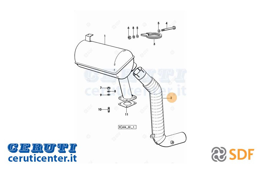 Tuyau d'échappement - SDF Original - 0.010.1073.2
