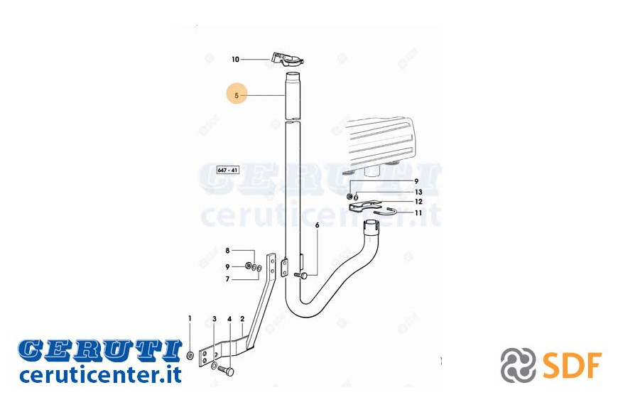 Tuyau d'échappement - SDF Original - 0.010.1422.2