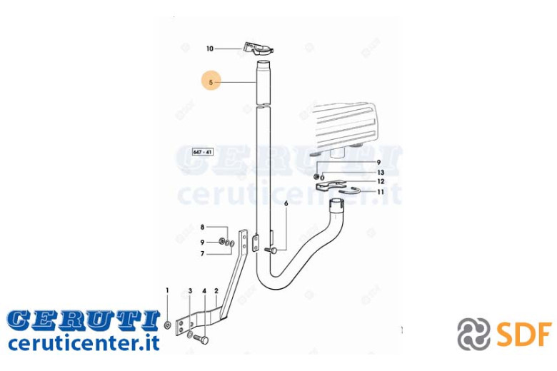 Exhaust pipe - Original SDF - 0.010.1422.2