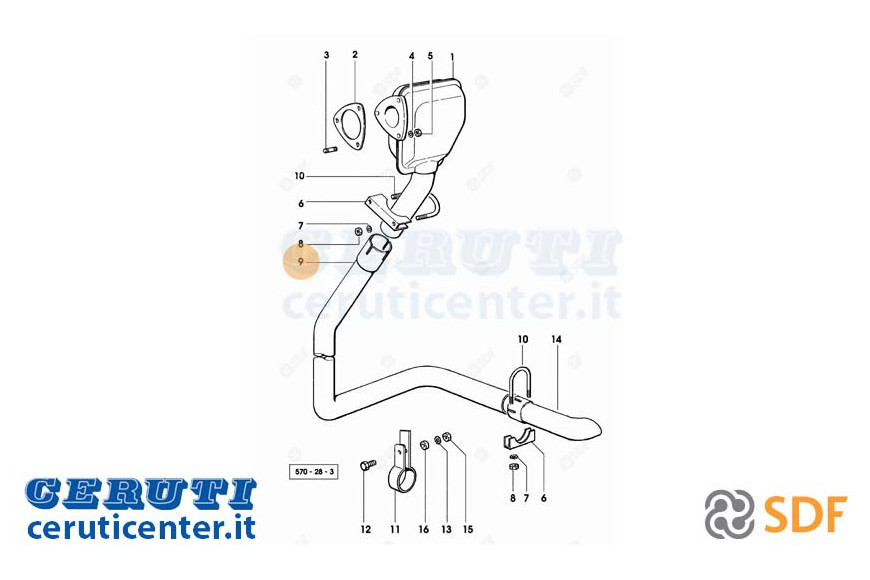 Auspuffrohr - Original SDF - 0.009.7061.0