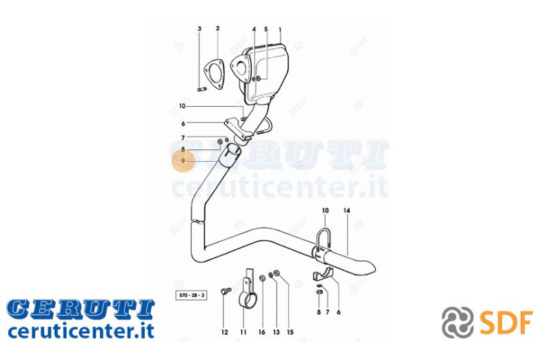 Auspuffrohr - Original SDF - 0.009.7061.0