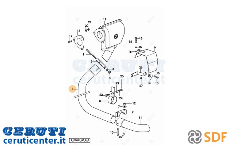 Auspuffrohr - Original SDF - 0.009.7062.0