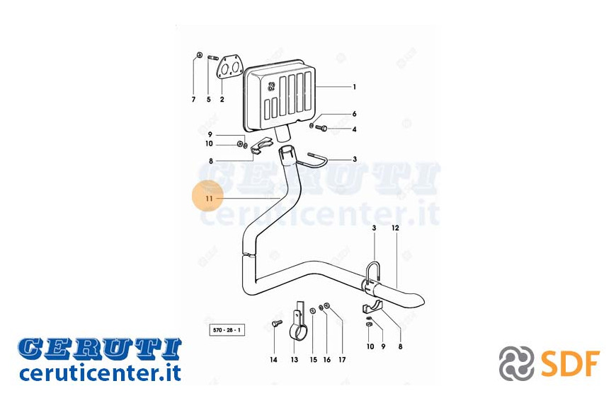 Auspuffrohr - Original SDF - 0.009.7113.0