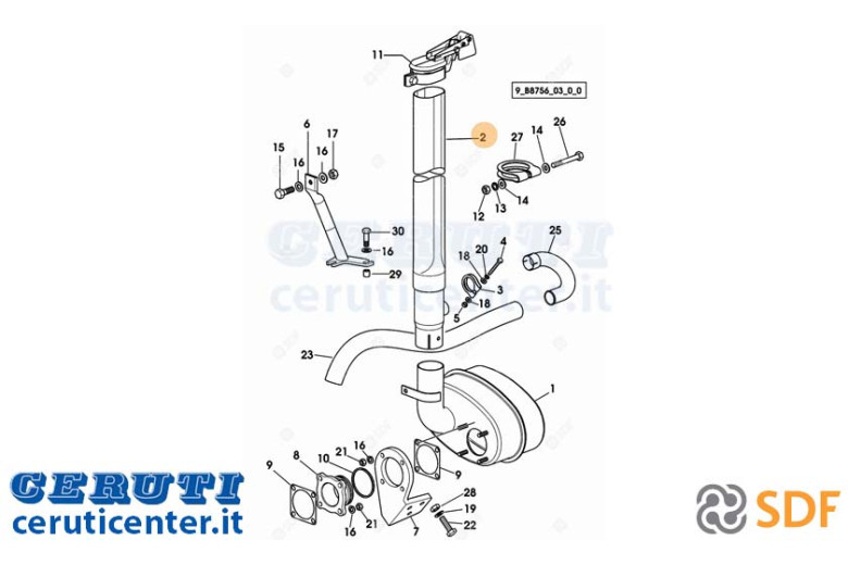 Tuyau d'échappement - SDF Original - 0.009.7769.2/30