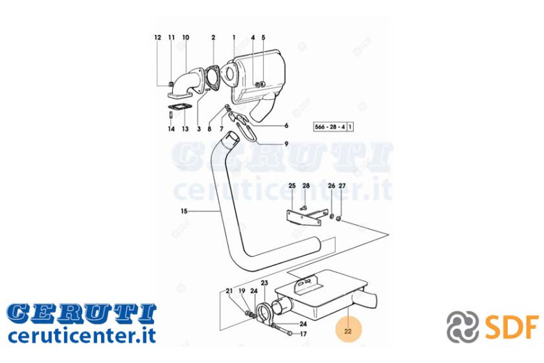 Silencieux d'échappement - SDF Original - 0.009.7990.2/10