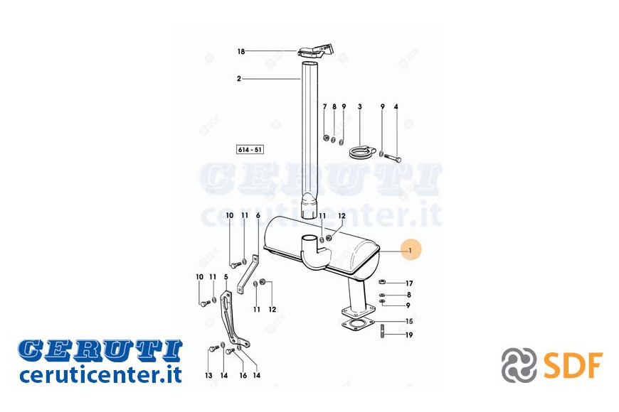 Exhaust silencer - Original SDF - 0.008.9614.3/20