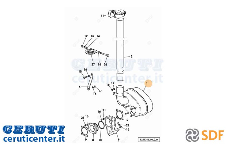 Silencieux d'échappement - SDF Original - 0.008.9693.3/30