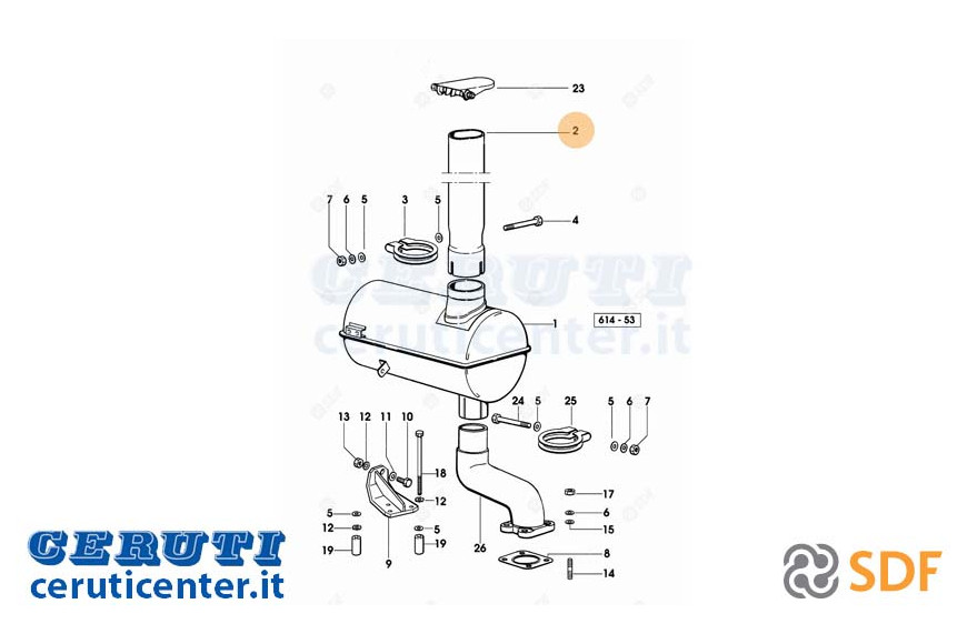 Auspuffrohr - Original SDF - 0.008.9571.0