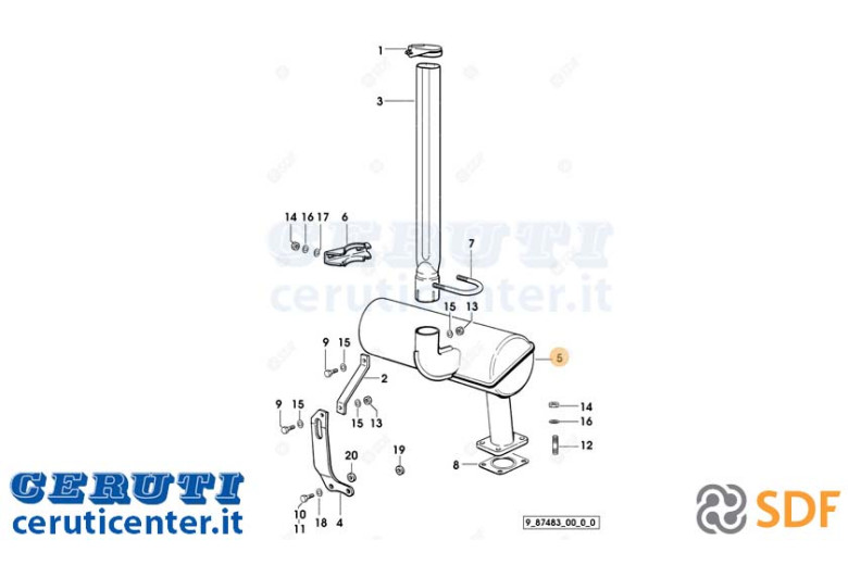 Abgasschalldämpfer - Original SDF - 0.007.6542.3/30