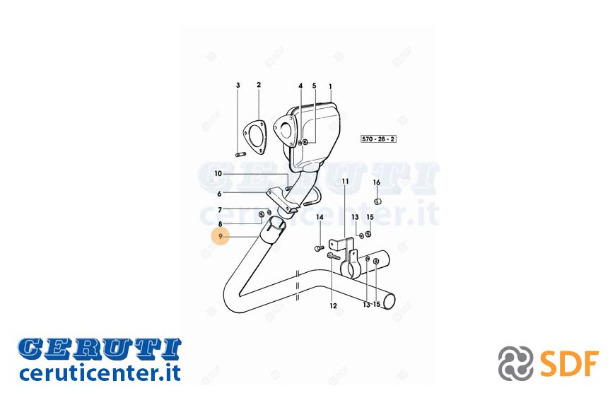 Auspuffrohr - Original SDF - 0.007.1439.0/30