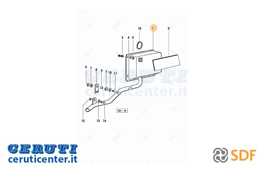 Exhaust silencer - Original SDF - 0.008.7364.3/20