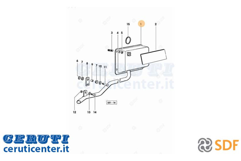 Exhaust silencer - Original SDF - 0.008.7364.3/20