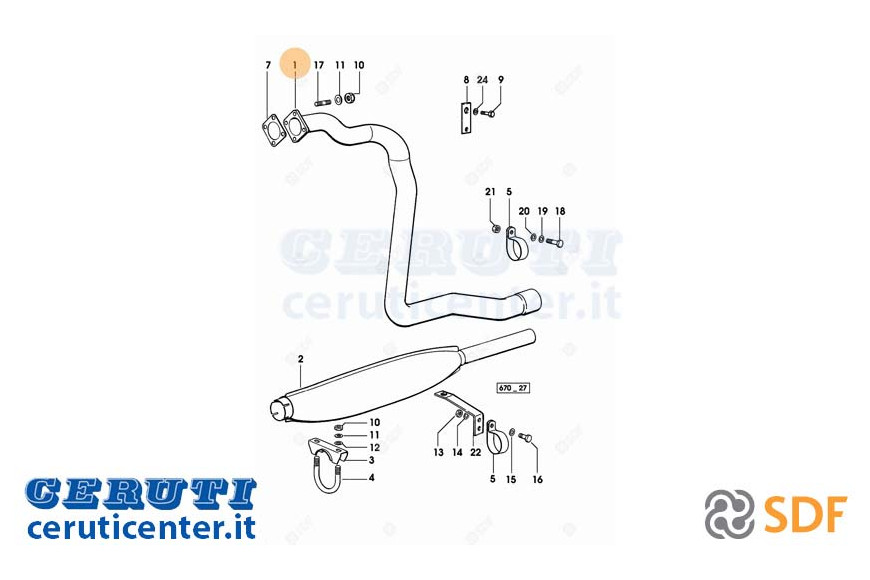 Auspuffrohr - Original SDF - 0.008.0642.2/20