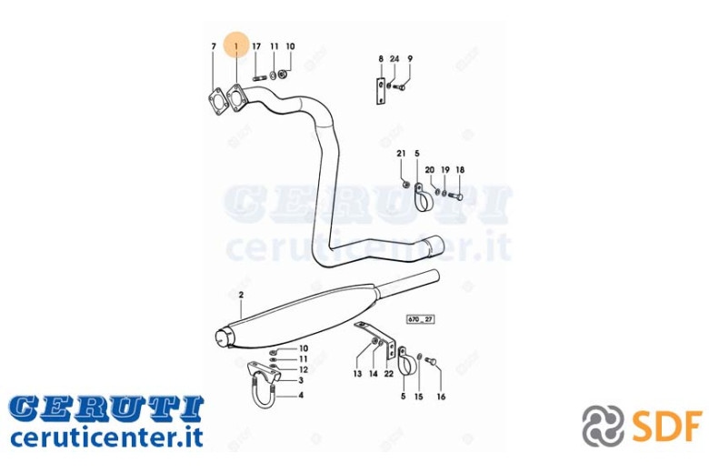Auspuffrohr - Original SDF - 0.008.0642.2/20