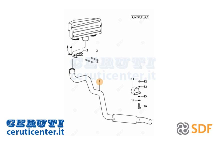 Auspuffrohr - Original SDF - 0.007.7655.3/20