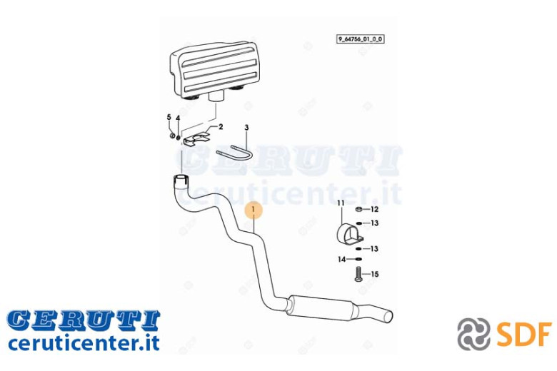 Auspuffrohr - Original SDF - 0.007.7655.3/20